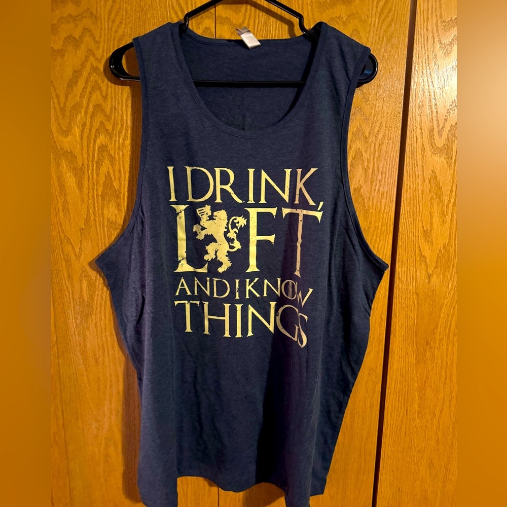 Flex comics funny work out tank top. Game of thrones.
